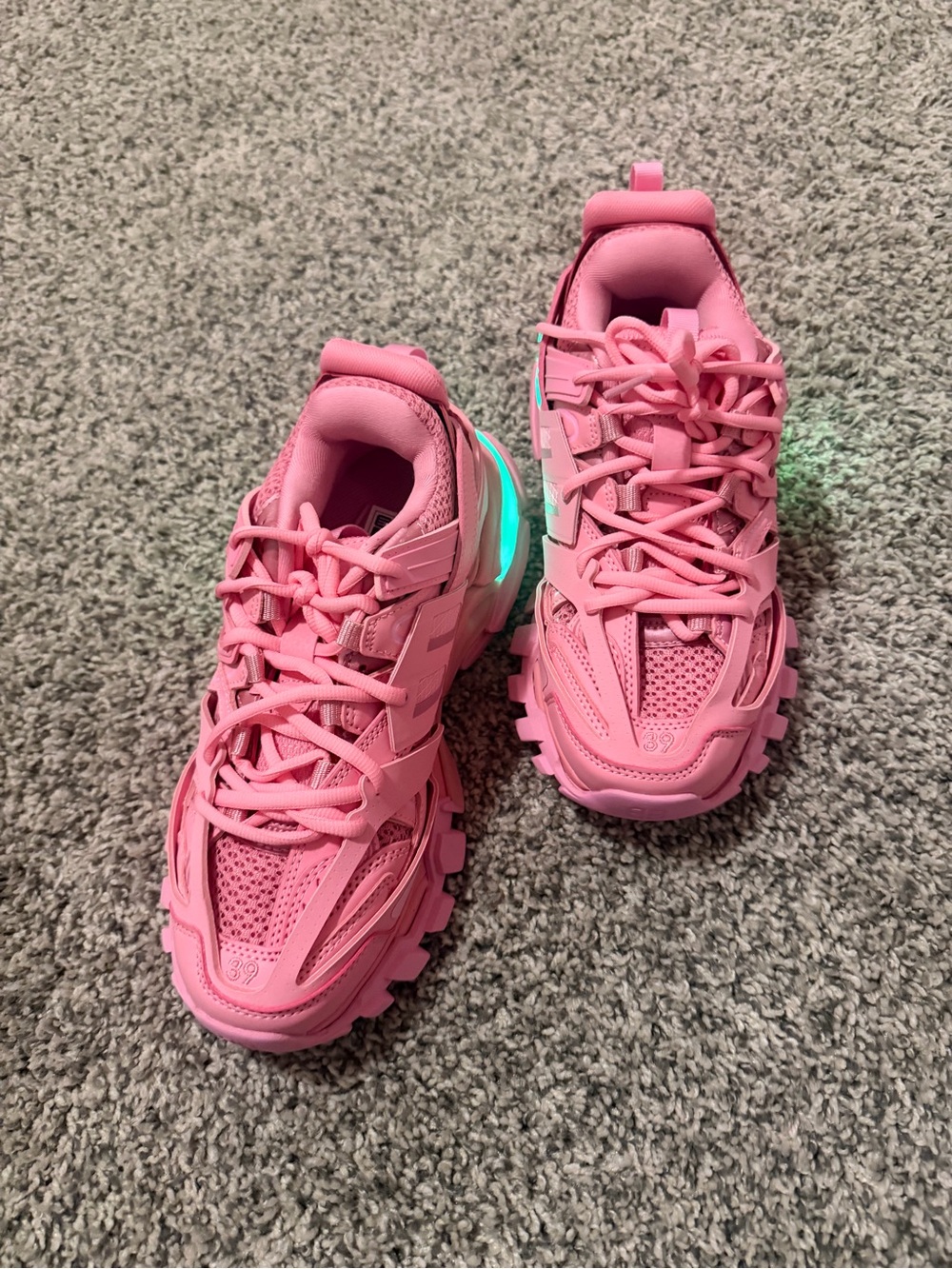 Balenciaga Pink Triple S-Inspired Chunky Sneakers